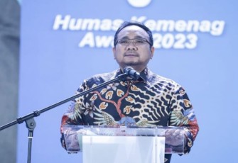 Menag Yaqut saat memeringati Hari Antikorupsi Sedunia (Hakordia), Minggu (10/12/2023).