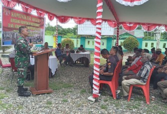 Danramil 07/Mapurujaya Pimpin Komsos Bersama Komponen Masyarakat