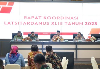 Suasana Rapat Koordinasi Latsitardanus XLIII Tahun 2023.