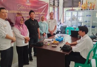 KPU Pesibar saat Monitoring Hari ke 3 Pelaksanaan Seleksi Calon PPS Pemilu 2024 