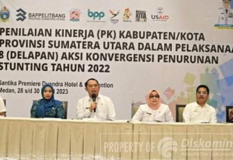 Bupati Labuhanbatu saat di Hotel Santika Premiere Dyandra & Convention Jl. Kapten Maulana Lubis Medan, Selasa (28/03/2023).