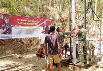 Danrem 081/DSJ Bangun 3 Sumur Bor di Pacitan