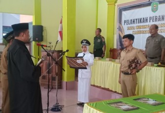 Danramil 0806/09 Tugu Memberikan Dukungan Penuh untuk Pelantikan Pejabat Desa Winong