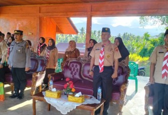 Kasat Binmas Polres Tapanuli Selatan (Tapsel), AKP Daulat MZ Harahap, menghadiri pembukaan perkemahan Bakti Saka Kartika, Jumat (21/7/2023) sore.