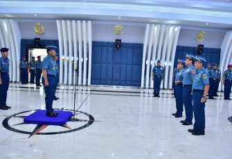 Kepala Staf Angkatan Laut Laksamana TNI Muhammad Ali Melaksanakan Pelaporan Korps Kenaikan Pangkat
