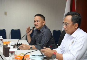Sosialisasi Penyesuaian Proses Bisnis Kegiatan Bongkar Muat Kontainer Terminal Umum Batu Ampar, di Marketing Centre BP Batam, pada Kamis (25/5/2023). 