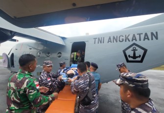 Pesud Casa CN 212 Wing Udara 1 Laksanakan Dukungan Evakuasi Medis Udara