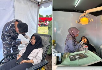 Mobile Dental Service TNI AL saat Layani Ratusan Masyarakat Cianjur 