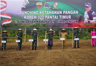Launching Ketahanan Pangan Korem 023/PT