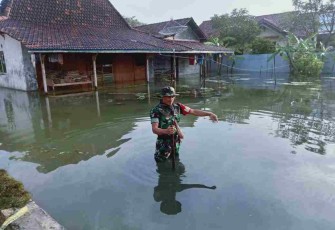 Kondisi banjir di Desa Langgenharjo Margoyoso Pati