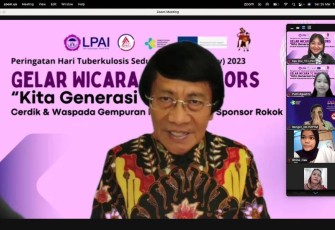 Ketua Umum LPAI Seto Mulyadi, saat mengikuti FGD program TC Warior secara daring