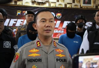 Kapolres Banjarnegara AKBP Hendri Yulianto saat memberikan keterangan pers