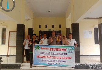 Dukung Penurunan Stunting, Bhabinkamtibmas Hadiri Rembuk Stunting Tingkat Kecamatan Bingin Kuning