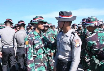 Sinergitas TNI Polri Satgas Wira Jala Yudha Ke XX/2023 
