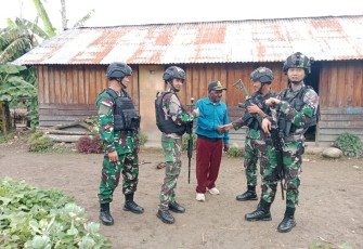 Anjangsana pos bolakme di kepala kampung Owagambak