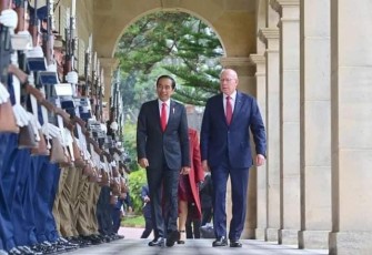 Presiden Joko Widodo bersama PM Australia 