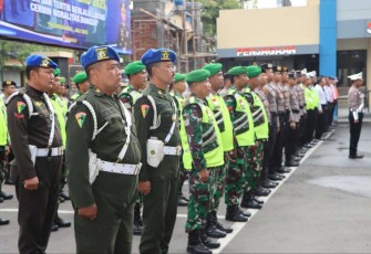 Apel pasukan operasi patuh Semeru 2023 di Mapolres Tulungagung, Senin (10/7)