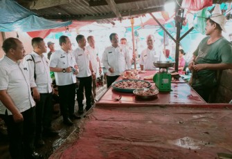 Sosialisasi ke pedagang PUD Pasar Medan, Rabu (12/7)