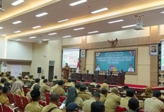 Bimtek PPID Pelaksana Kabupaten Blitar yang Dibuka oleh Sekretaris Daerah Kabupaten Blitar Izul Marom, Selasa 18 Juli 2023.