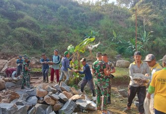 Sasaran fisik pembangunan jembatan di lokasi TMMD ke 117 Kodim Madiun
