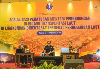 Sosialisasi Permenhub Bidang Transportasi Laut Tahun 2023 di Malang, Kamis (10/8)