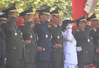 Peringatan HUT Kemerdekaan RI ke 78 di lapangan Gazibu Bandung, Kamis (17/8)