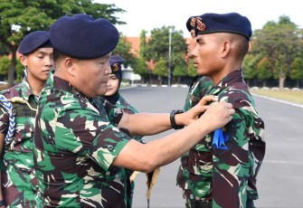Wadan Kodiklatal Laksamana Muda TNI Supardi saat menutup Pekan Integrasi Siswa Satdik1 & 2, Jum'at (25/8) 