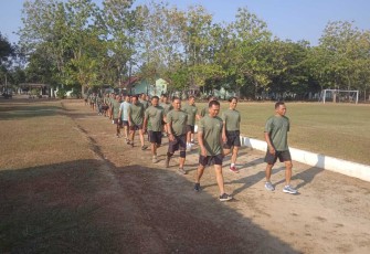 Lari pagi prajurit Kodim 0801/Pacitan