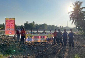 Pemkab Bintan Pasang Larangan di Area Waduk Kolam Retensi Sungai Datuk 