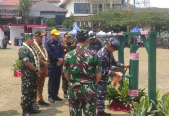 Penutupan TMMD ke 118 di lapangan ponpes Al Hikmah 2 Benda, Kabupaten Brebes, Kamis (19/10)