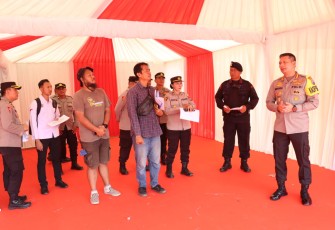 Pemeriksaan lokasi jelang pelaksanaan Bakti Kesehatan Akabri 91 di Malang Kota, Jum'at (20/10)