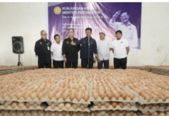 Mentan RI Syahrul Yasin Limpo saat mengunjungi PT Cahaya Mario Group di Kabupaten Sidrap. Minggu (16/4)