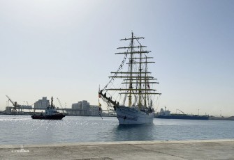 KRI Bima Suci tiba di Islamic Port Jeddah, Arab Saudi 