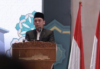 Wamenag Saiful Rahmat Dasuki dalam Gebyar Tahun Baru Hijriah 1445 H di Masjid Istiqlal Jakarta, Rabu (19/7) 
