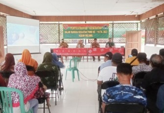 Sasaran non fisik TMMD ke 118 Kodim 0902/Berau dengan penyuluhan kesehatan warga, Selasa (26/9) 