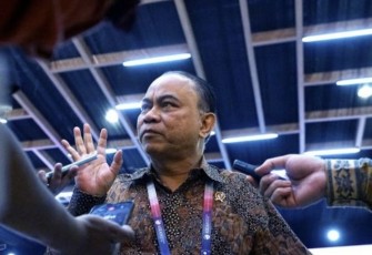 Menkominfo Budi Arie Setiadi saat memberikan keterangan pers di Jakarta, Kamis (28/9)