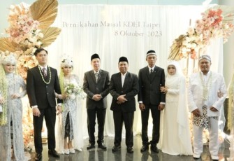 Kemenag bersama KDEI di Taipei fasilitasi pernikahan 35 pasang WNI di Taiwan, Minggu (8/10)