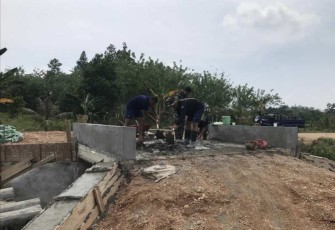 Pembangunan jembatan di lokasi TMMD 