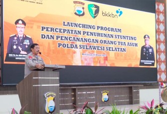 Kapolda Sulsel Irjen Pol Nana Sudjana saat Launching Program Percepatan Penurunan Stunting
