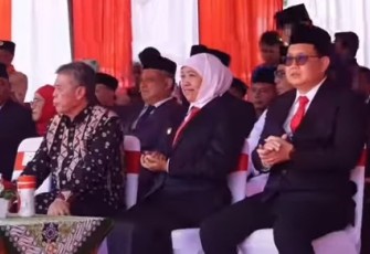 Jajaran Forkopimda Jawa Timur dan Kabupaten Blitar Upacara Hari Sumpah Pemuda Tahun 2023 di Kanigoro Kabupaten Blitar