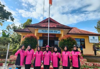 Jumat Pagi, Bhayangkari Polsek Lebong Atas Senam Pagi Bersama