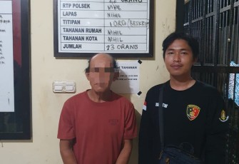 Pelaku Saat Diamakan Oleh Personel Polres Bengkulu Selatan
