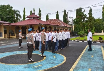 Apel Satfung Polres Bengkulu Utara Laksanakan Waspers dan Pengecekan Absensi