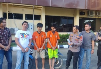Polresta Bengkulu saat press release tersangka