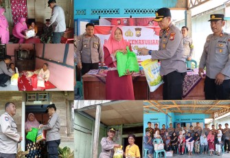 Kapolres Lebong Salurkan Bansos untuk Warga Terdampak Banjir dan Lansia