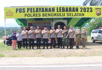Kapolres Bengkulu Selatan Cek Pos Pam dan Pos Yan Ketupat Nala 2023 