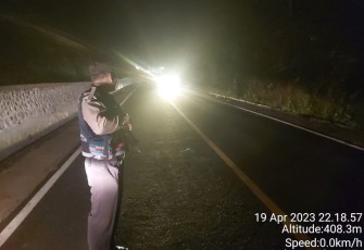 Polsek Padang Ulak Tanding Patroli Rutin  di Jalan Lintas Lubuklinggau-Curup