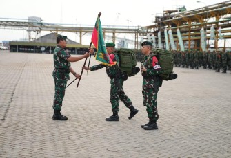 Panglima TNI saat Lepas Keberangkatan Satgas Pamtas RI-PNG