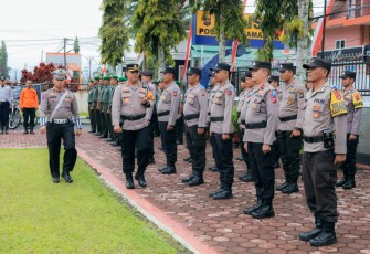 Kapolres Pasaman AKBP. Yudho Huntoro, SIK., MIK pimpin Apel Gelar Pasukan Operasi Zebra Singgalang 2023