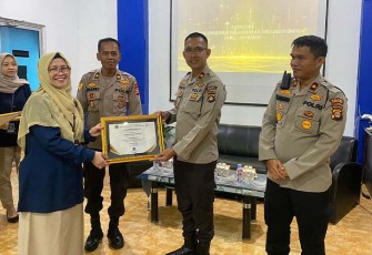 Polres Pagar Alam saat terima Penghargaan Juara II IKPA dari KPPN